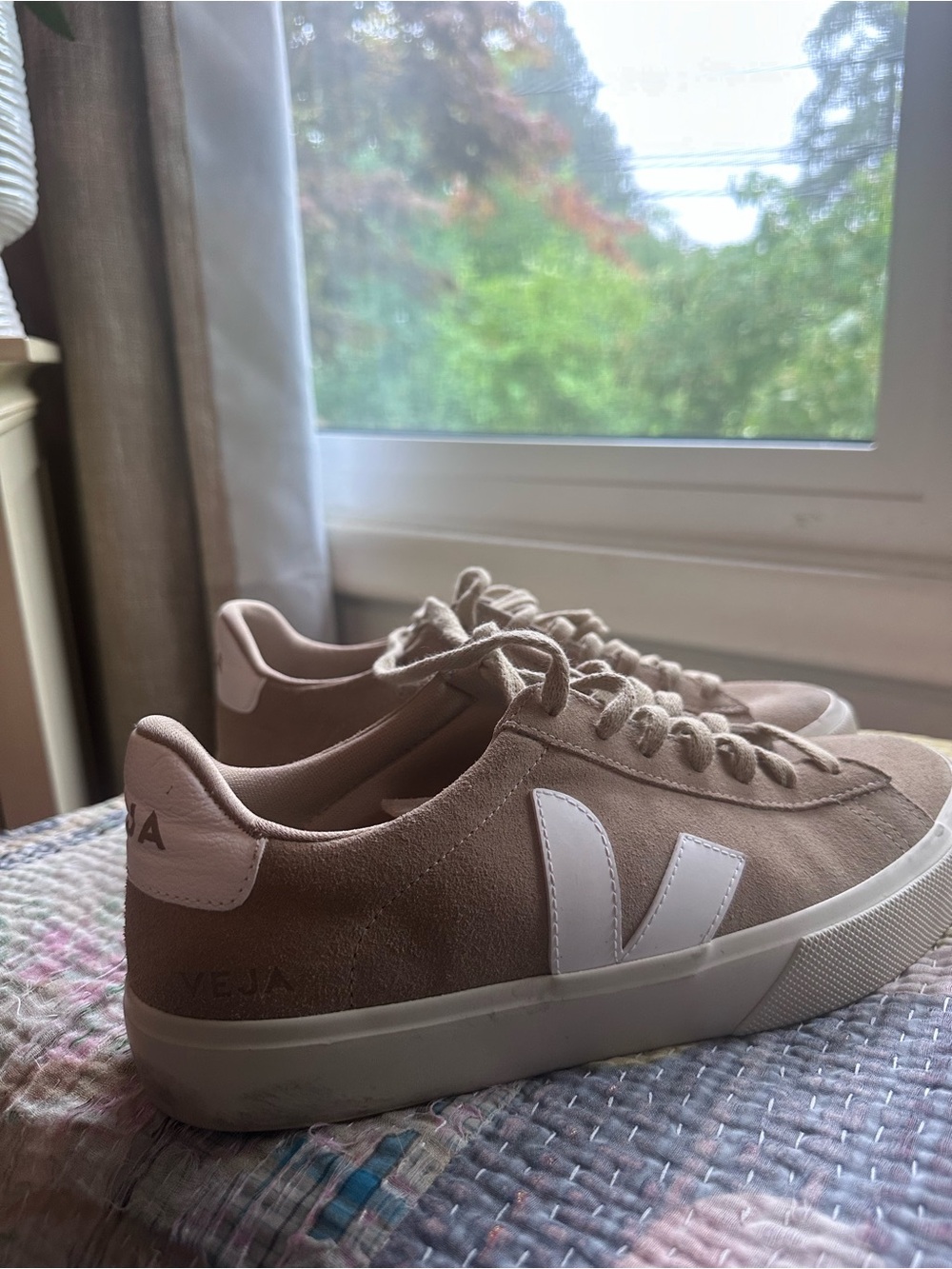 Veja Campo Suede Low-Top Sneakers in Tan (women )